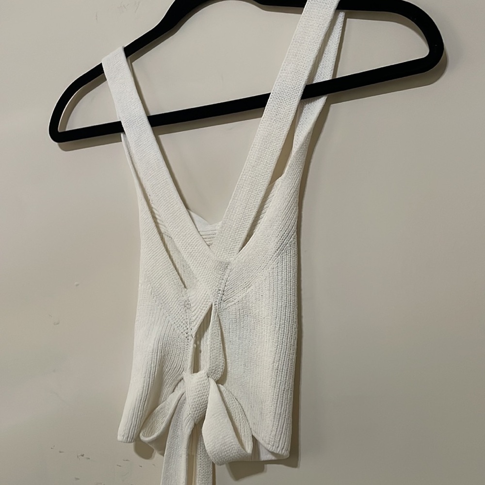 Wilfred Elegant White Knit Tank Top - Picture 3 of 4